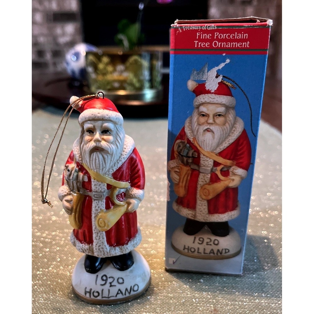 Vintage Artmark Santas From Around the World Holland 1920 Christmas Ornament